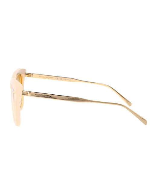 McQueen Yellow Metallic Sunglasses