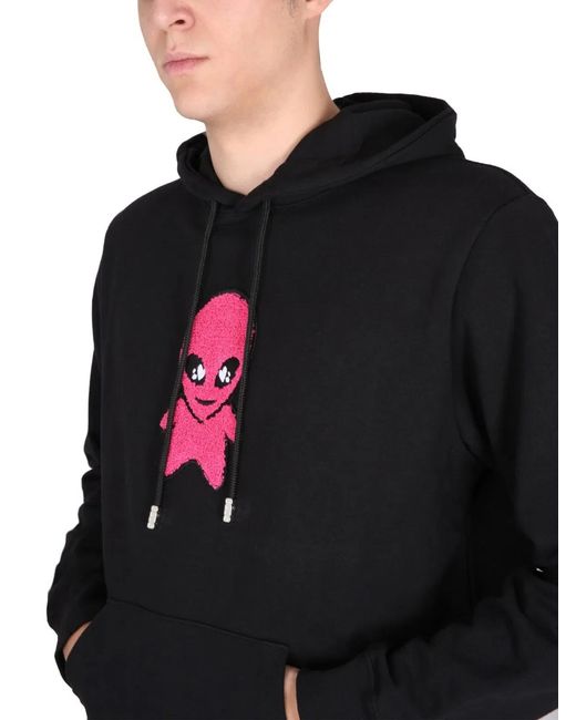 Gcds Black Sweatshirt "Wirdo" for men