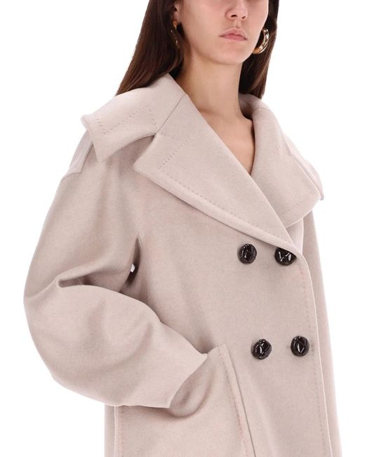 Max Mara Natural Double-Breasted Coat "Mario"
