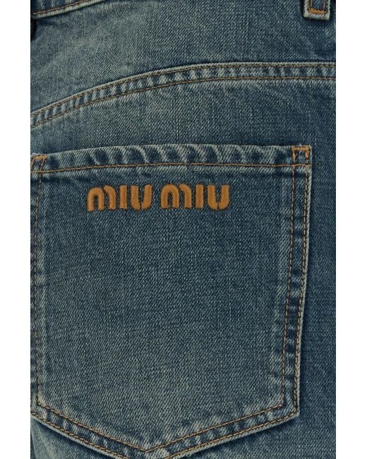 Miu Miu Blue Denim Trousers