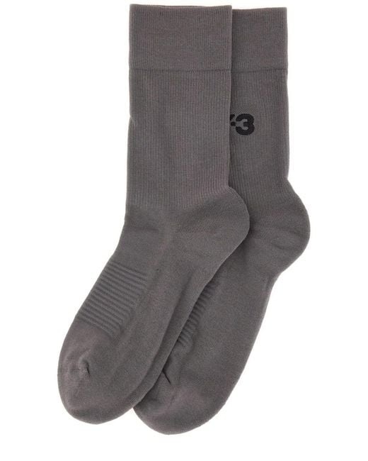 Y-3 Gray Classic Crew Socks for men