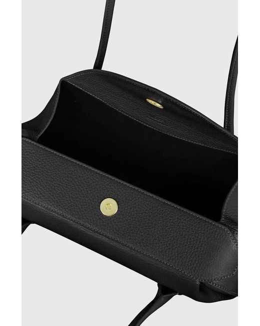 Yuzefi Black Oyster Shoulder Bag Leather