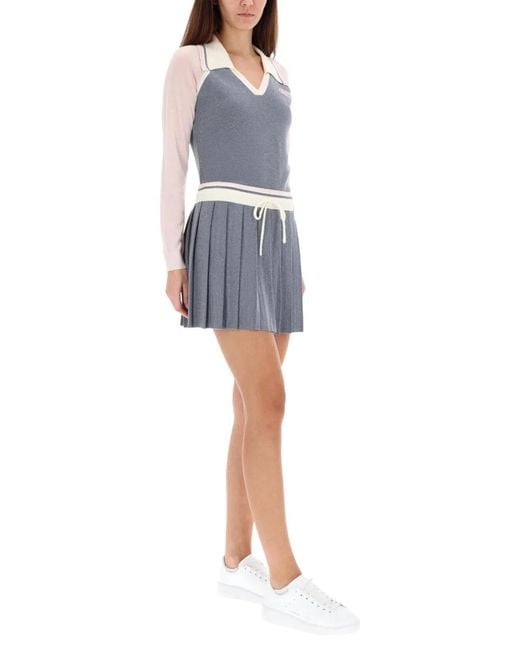 Casablanca Blue Tennis Skirt