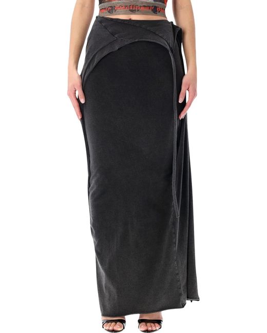 OTTOLINGER Black Slitted Maxy Skirt