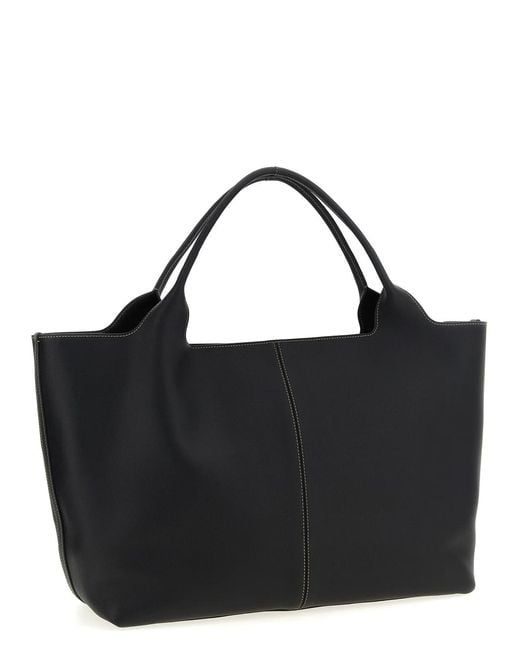 Tod's Black Medium 'Ebr' Shopping Bag
