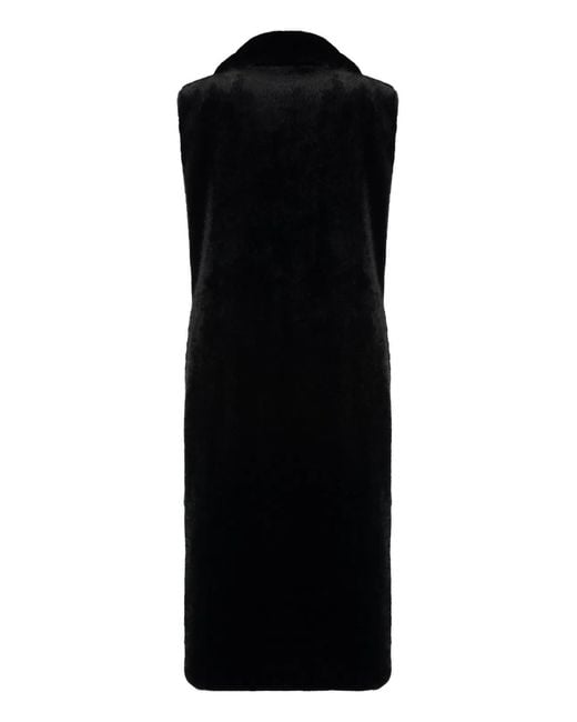 BB COUTURE Black Scarlet Faux Fur Waistcoat