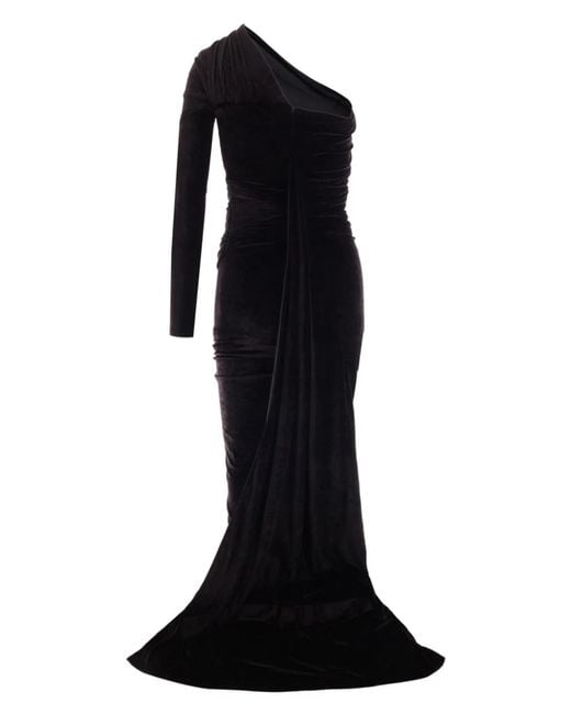 Balenciaga Black Velvet Long Dress