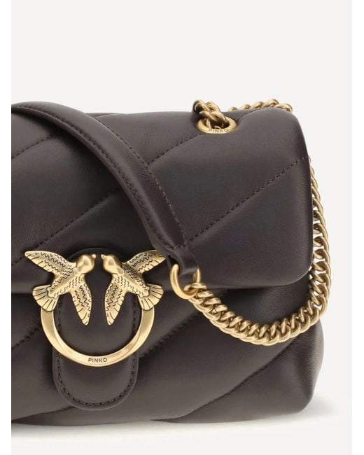 Pinko Black Love Puff Mini Cl Sheep Nappa