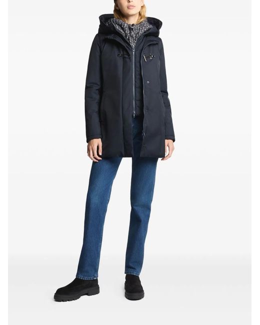 Fay Blue Dark Nylon Hooded Jacket