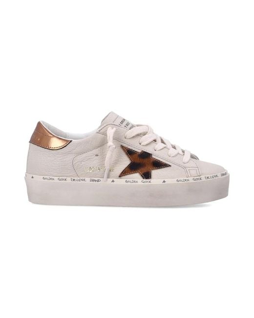 Golden Goose Deluxe Brand White Hi Star Platform Sneakers