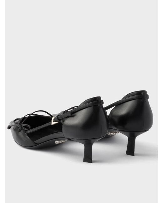 Prada Black Leather Decolette