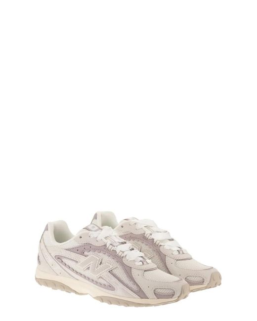 New Balance White Mesh And Suede Lifestyle Sneakers With Leather Details