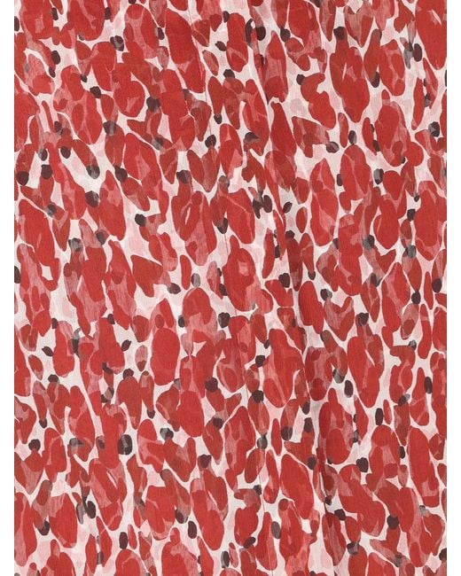 Saint Laurent Red Printed Silk Shirt
