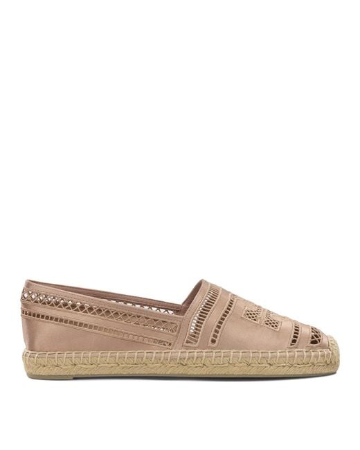 Tory Burch Brown Viscose Silk Textile Rubber Espadrilles