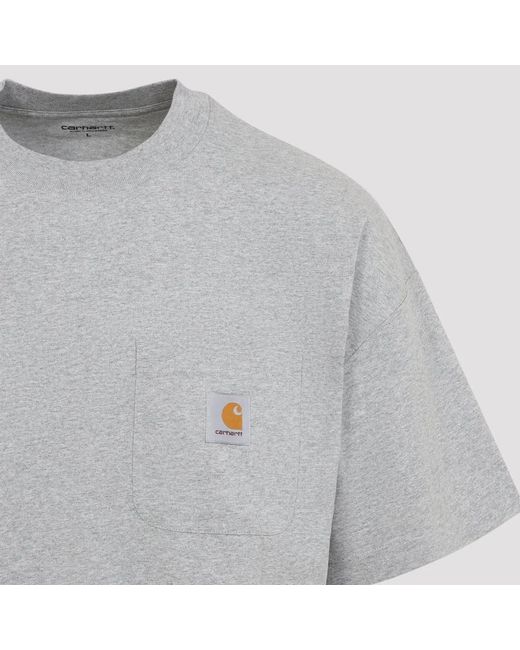 Carhartt Gray Heather Work Pocket T-Shirt for men