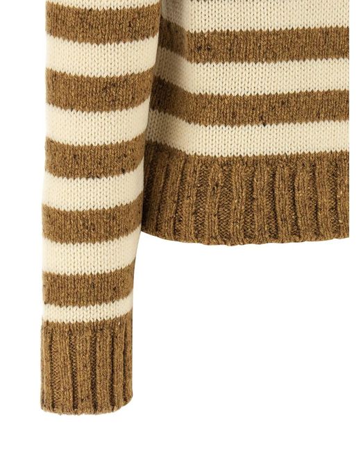 A.P.C. Brown Striped Sweater