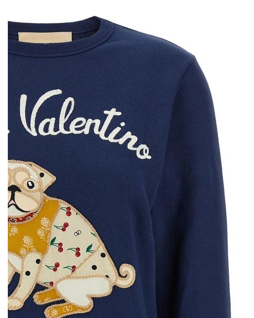 Valentino Garavani Blue 'Chez Sweatshirt