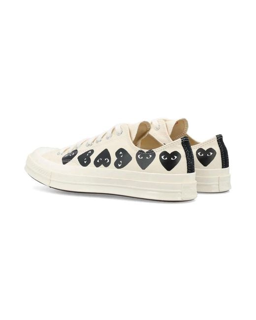 COMME DES GARÇONS PLAY White Sneaker Chuck 70 Multi Hearts