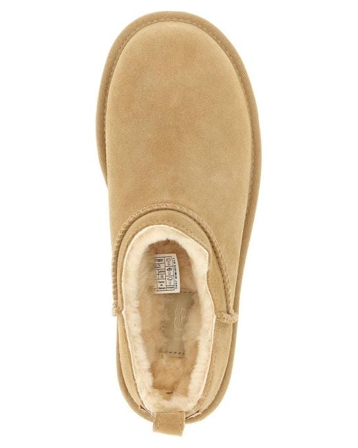 Ugg Brown 'Classic Micro' Ankle Boots
