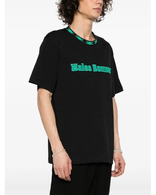 Wales Bonner Black Cotton T Shirt for men