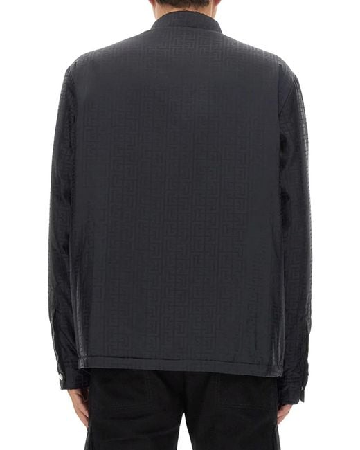 Balmain Black Jacket With Logo for men