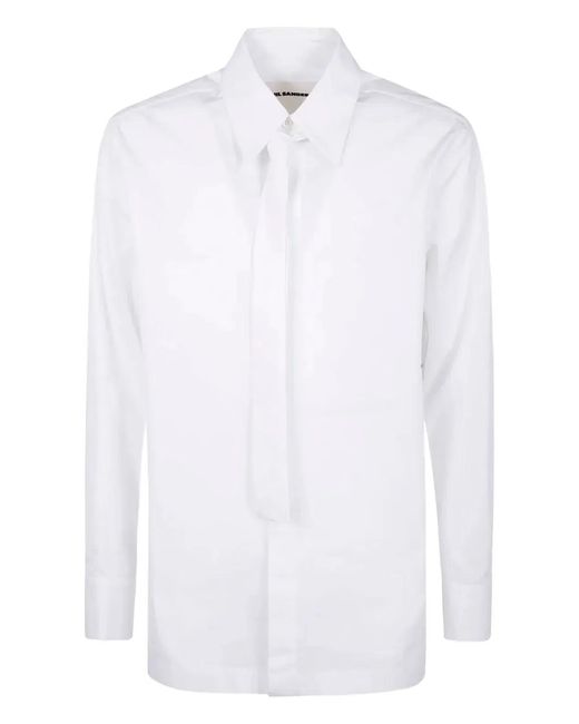 Jil Sander White Shirt With Tie for men