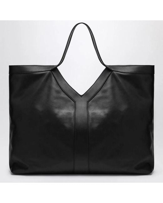 Saint Laurent Black Leather Maxi Shopping Bag for men