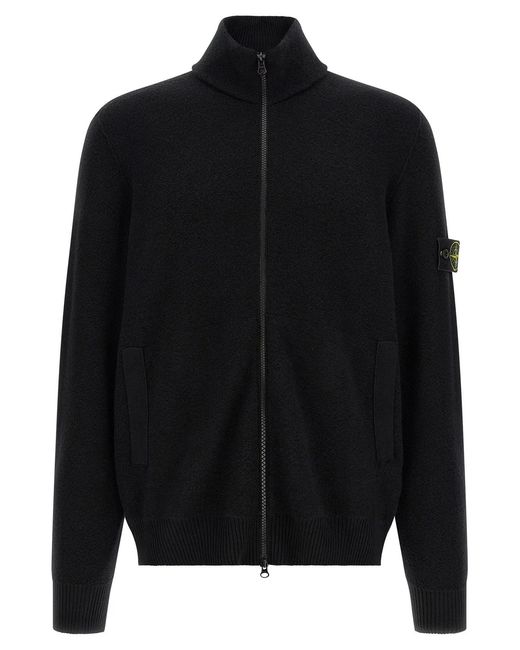 Stone Island Black 'Badge Cardigan for men