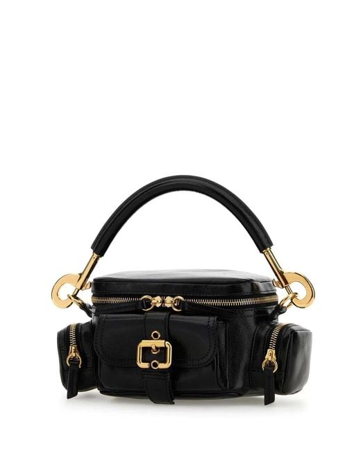 Chloé Black Leather Small Camera Bag Handbag