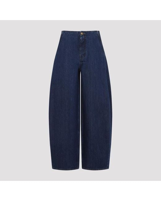 Jil Sander Blue Medium Denim Wide Leg Denim Pants