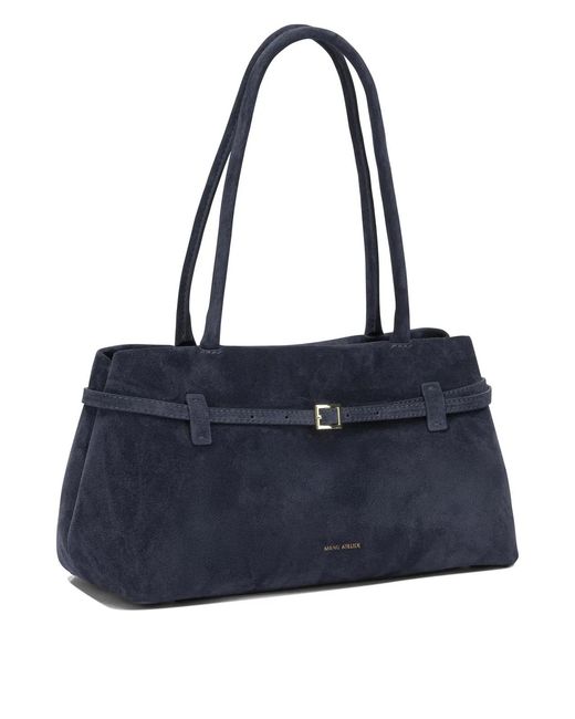 MANU Atelier Blue "Le Cambon East West" Medium Shoulder Bag