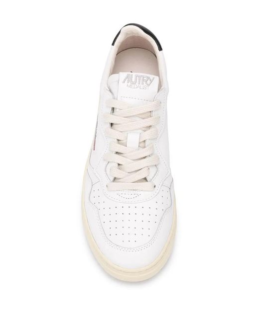 Autry White Medalist Low for men