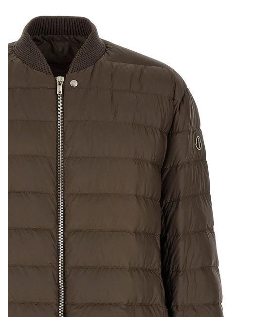 Rick Owens Brown Moncler + 'Flight Parka' Down Jacket for men