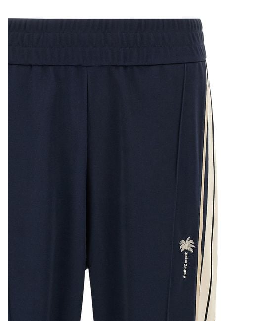 Palm Angels Blue 'Palm Tree' Joggers for men