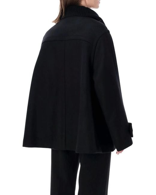 Lanvin Black Short Wool Coat
