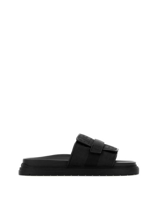 Fendi Black Chunky Slides for men