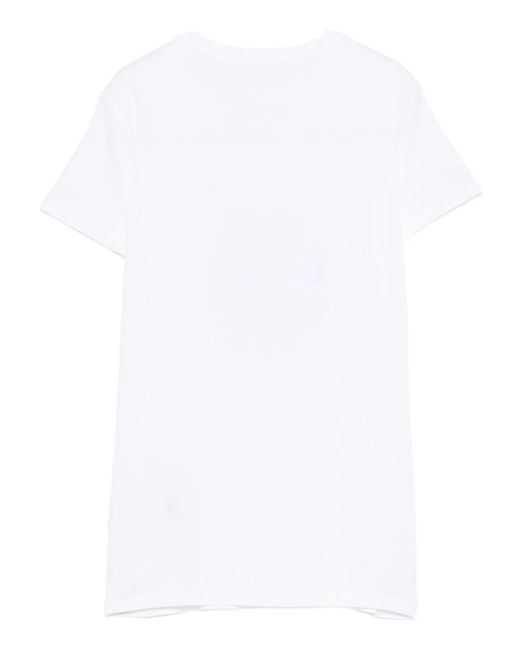 Liu Jo White Print Cotton Tee Shirt