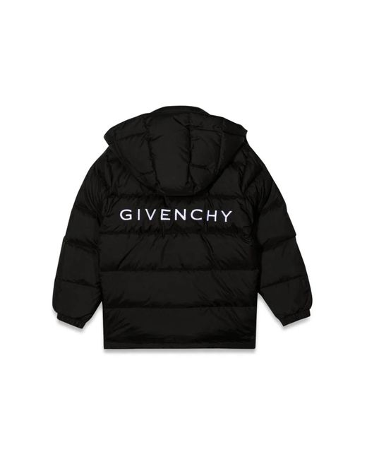 Givenchy Black Long Down Jacket With Hood