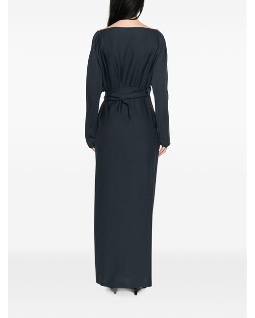 Cortana Blue Eteria Silk Long Dress