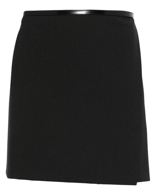 Philosophy Di Lorenzo Serafini Black Crepe Belted Wrap Dress