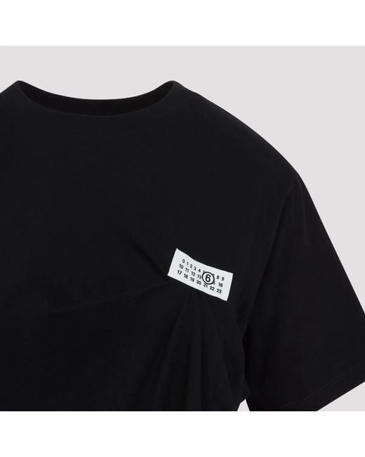 MM6 by Maison Margiela Black Cotton T-Shirt