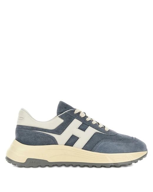 Hogan Blue Hyperlight Leather Sneakers for men