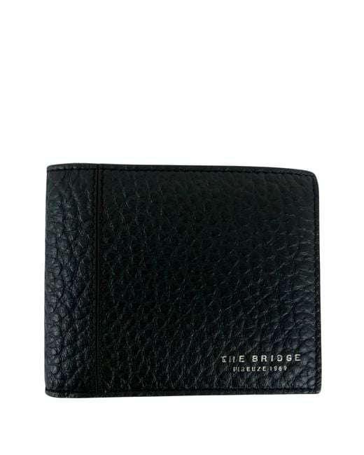 The Bridge Black Grained Leather Wallet