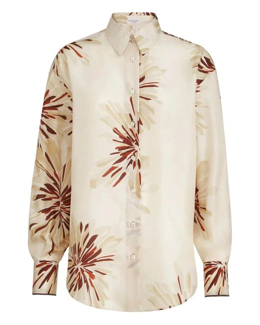 Brunello Cucinelli Natural C004 Silk Shirt