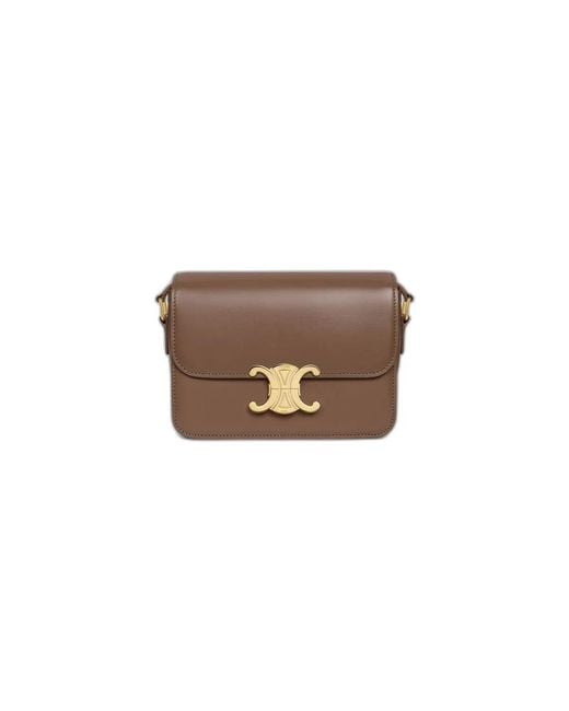 Céline Brown Teen Triomphe Shoulder Bag