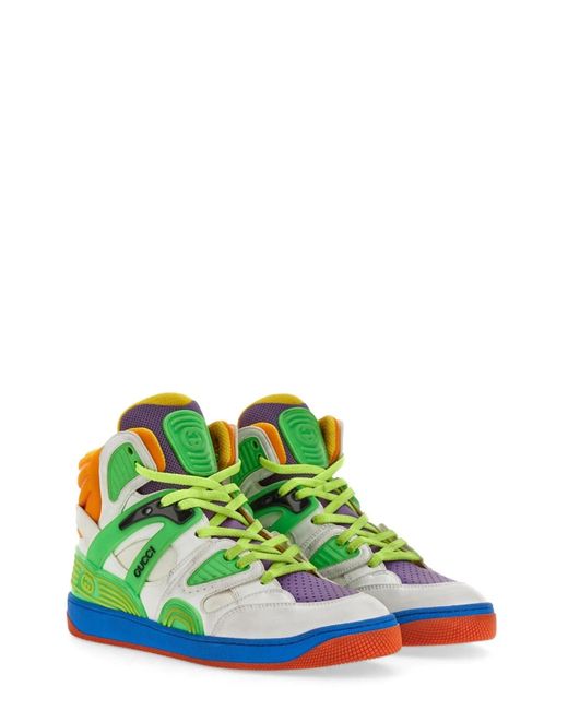 Gucci Green Basket Sport Sneakers