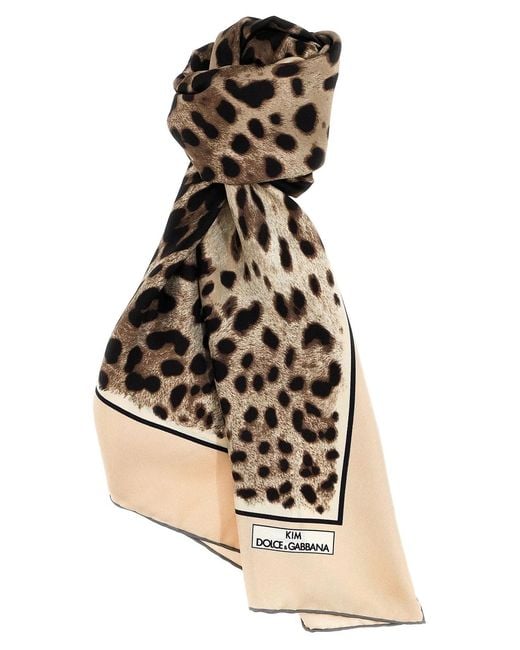 Dolce & Gabbana Multicolor Dolce & Gabbana 'Leopardo' Scarf