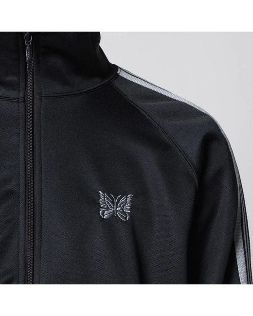 Needles Black Jacquard Polyester Track Jacket for men