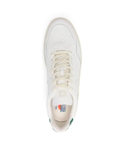 Veja White V-90 O.T. Leather Sneakers