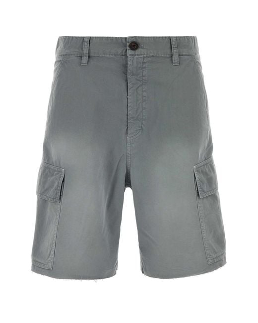 Miu Miu Gray Twill Bermuda Shorts